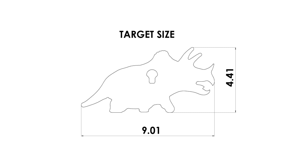 3/8” Triceratops Targets: 3/8” AR500 or AR550 Silhouette Target VIVIDX –  Xsteel Targets